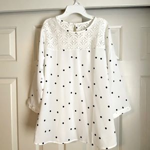 Cute work or casual top. Large, very comfy